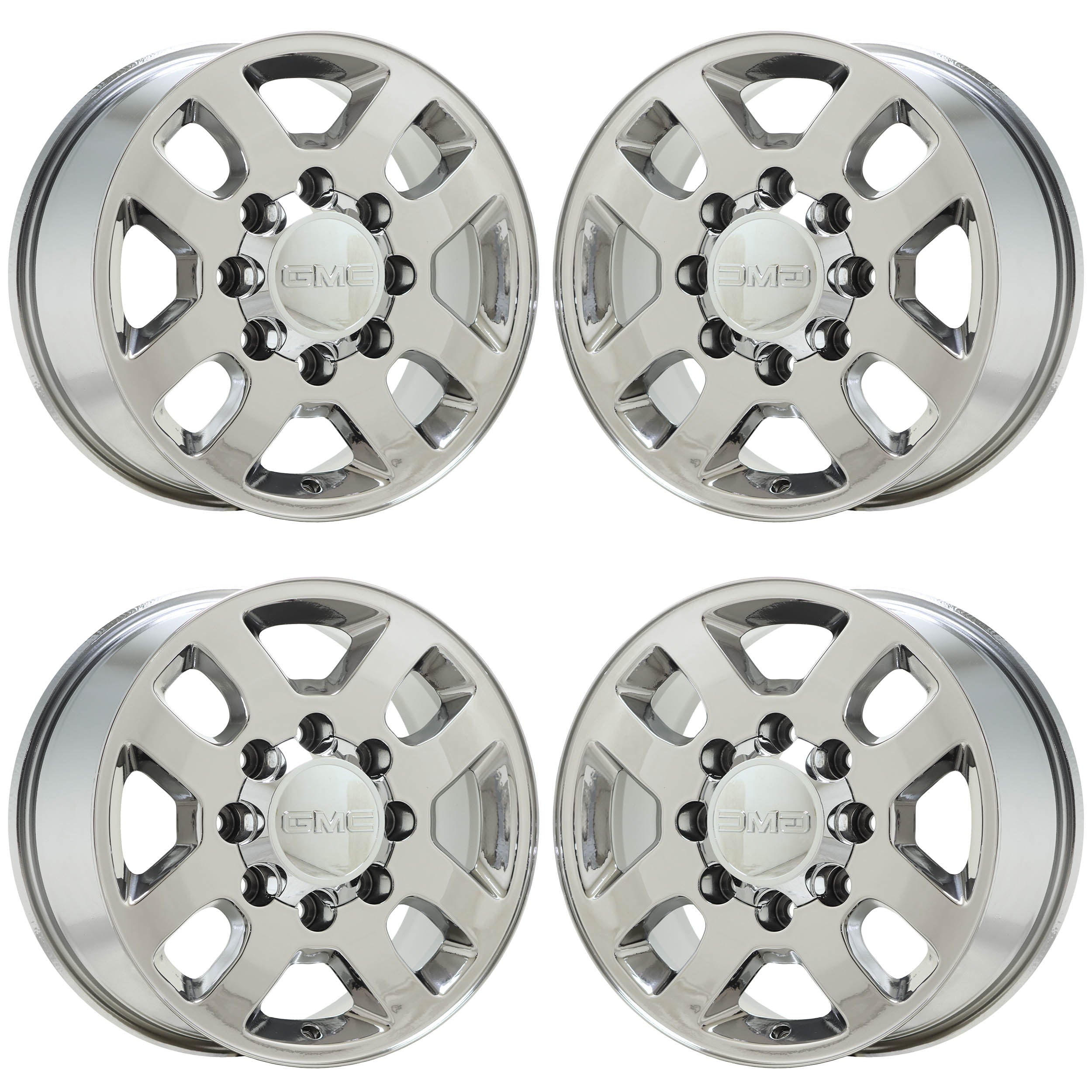 18" GMC Sierra 2500 3500 Bright Chrome wheels rims OEM set 4 5502